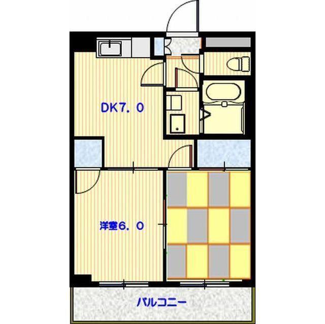 グランドパレス高見(2DK/3階)の間取り写真