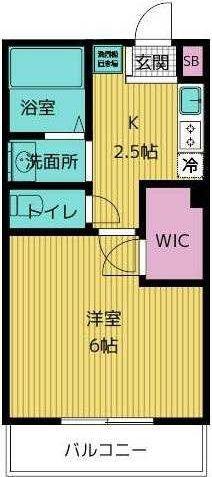 BRILLIANT FM1(1K/2階)の間取り写真