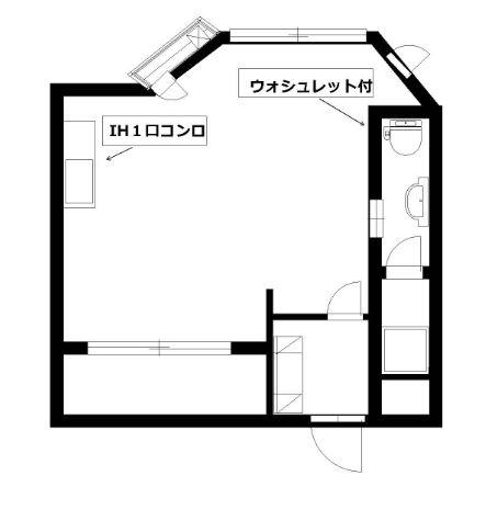 中銀高輪マンション(ワンルーム/13階)の間取り写真