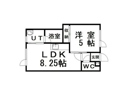 レジデンス東陽(1LDK/2階)の間取り写真