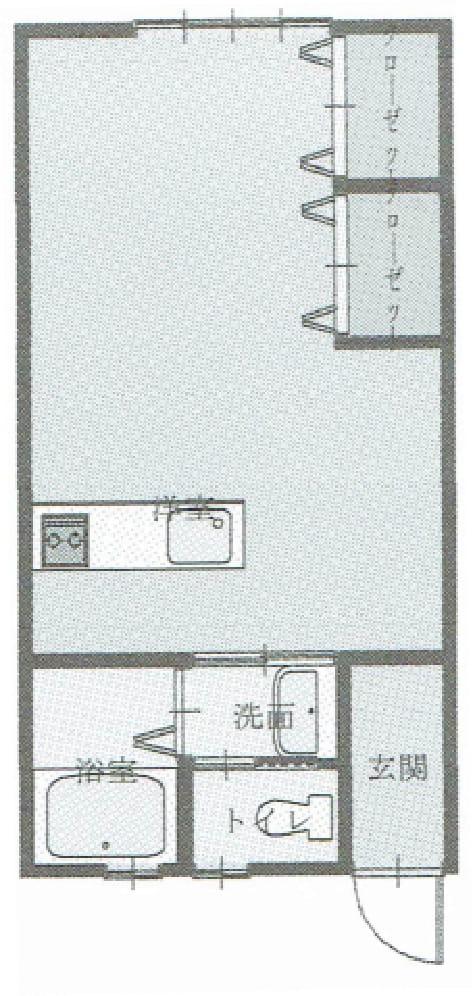 コーポA&O(1K/1階)の間取り写真