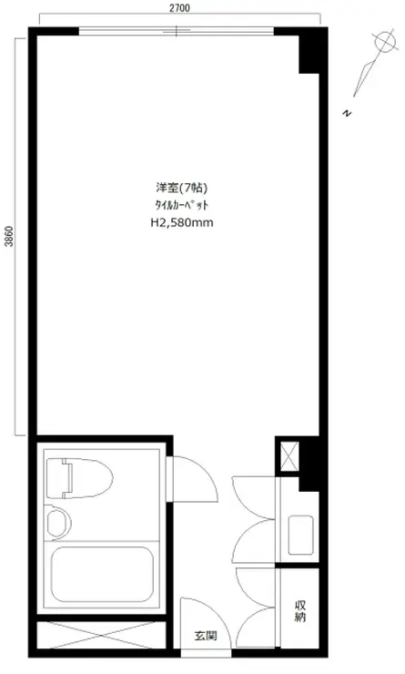 六本木ユニハウス 3階階 間取り