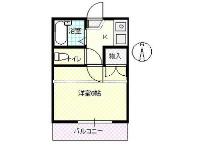 セフィラササキII(1K/2階)の間取り写真