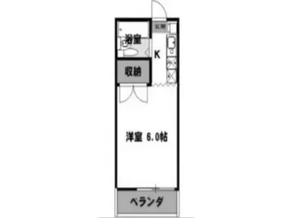豊島ハイツ(ワンルーム/2階)の間取り写真