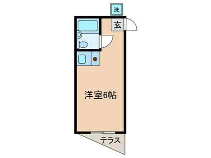 オレンジハウス綱島(ワンルーム/1階)の間取り写真
