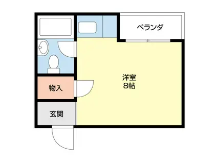 コーポホワイト南出島B棟(ワンルーム/3階)の間取り写真