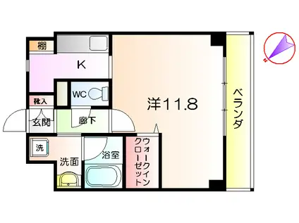 ディアコート新発田(1K/1階)の間取り写真