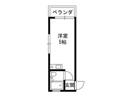 ハイツニコニコ(ワンルーム/2階)の間取り写真