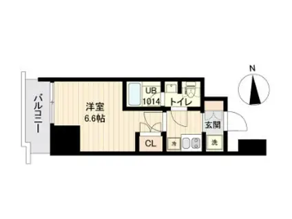 ストーリア三田(1K/9階)の間取り写真