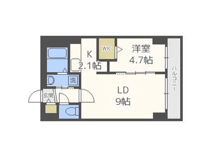 ZOLEE(1LDK/7階)の間取り写真