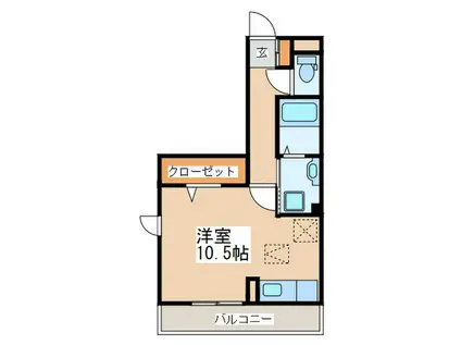 ヴィーブル草薙(ワンルーム/3階)の間取り写真