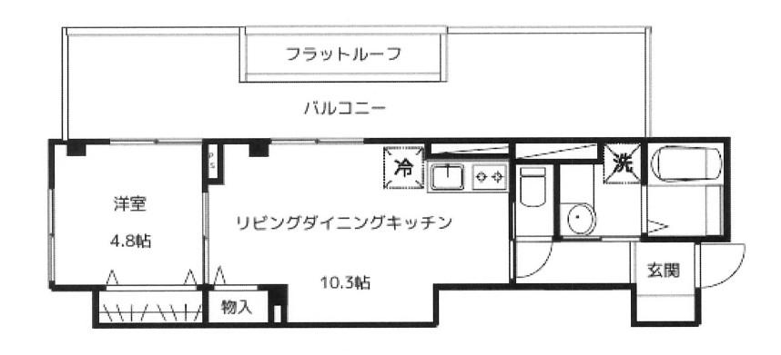 GIRASOLE(1LDK/3階)の間取り写真