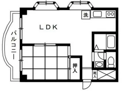 駒込サングリーンハイツ(1LDK/3階)の間取り写真
