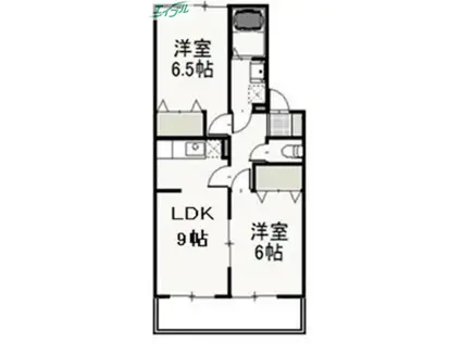 フォーシーズン夏(2LDK/1階)の間取り写真