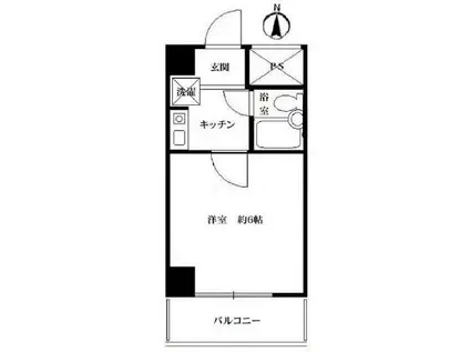 新丸子ダイカンプラザCITY(1K/7階)の間取り写真