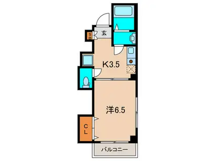 関根ビル(1K/2階)の間取り写真