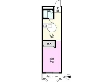 戸田アーバンピア(1DK/1階)の間取り写真