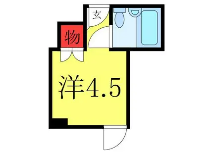 アクアステージ(ワンルーム/3階)の間取り写真