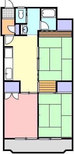 岩藤マンション(3DK/2階)の間取り写真
