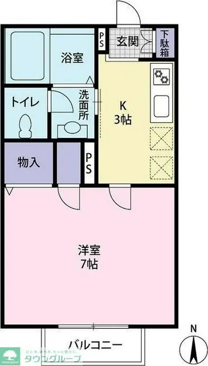 メゾンドパストラル弐番館 1階階 間取り