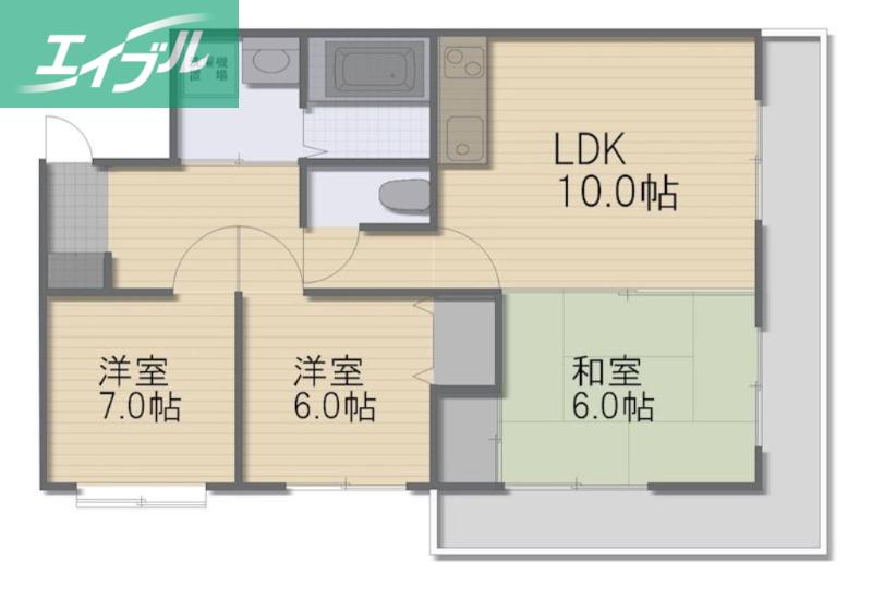 ピュアステージイタノ(3LDK/3階)の間取り写真
