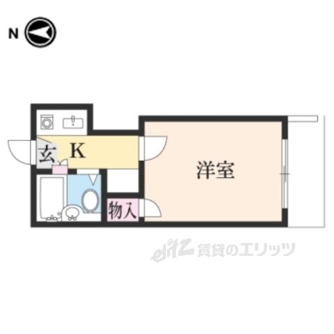 レオパレス美國(1K/2階)の間取り写真