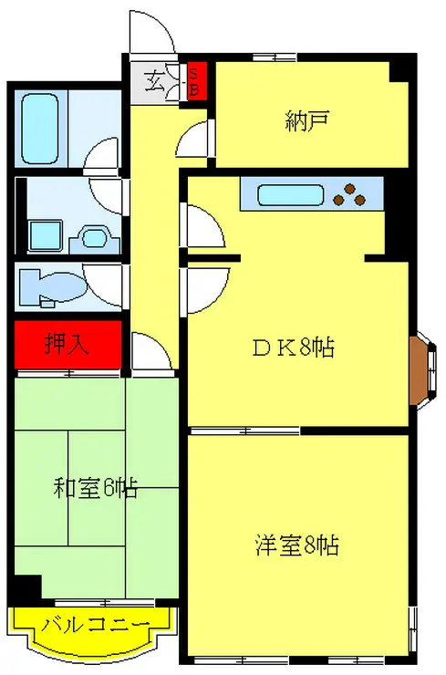 ヒルズエコー 2階階 間取り
