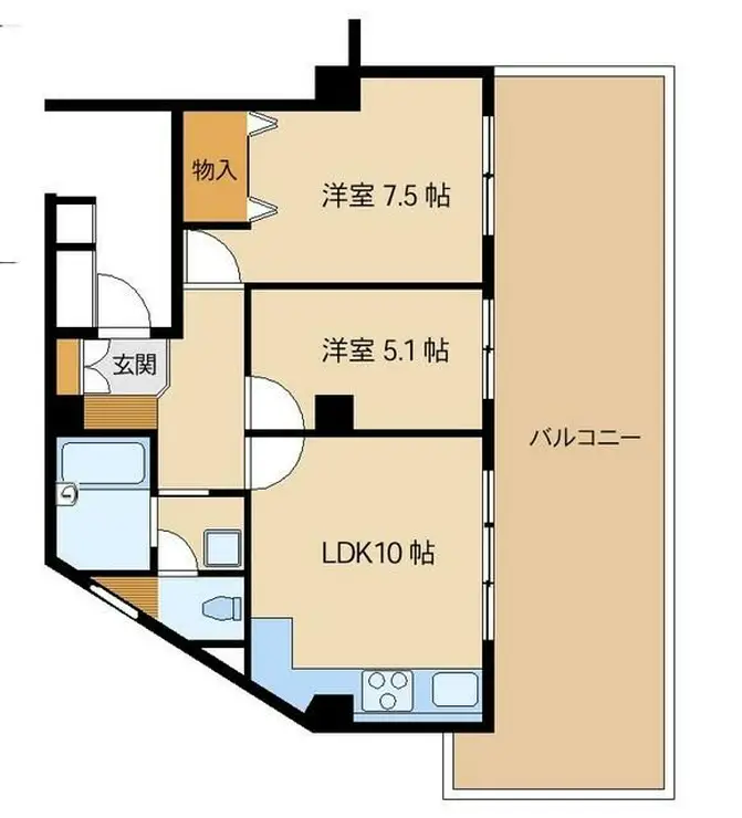 朝日北千束マンション 4階階 間取り