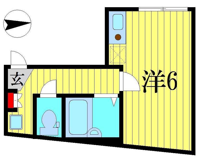 ウィンレックス金町(ワンルーム/2階)の間取り写真