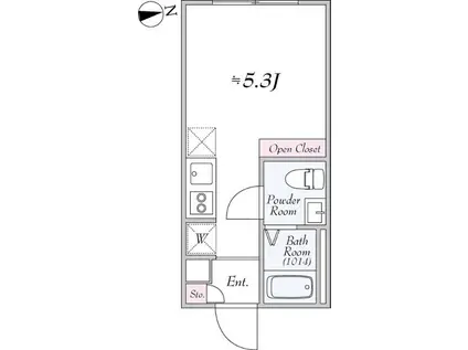 GRADO OYAMA(ワンルーム/1階)の間取り写真