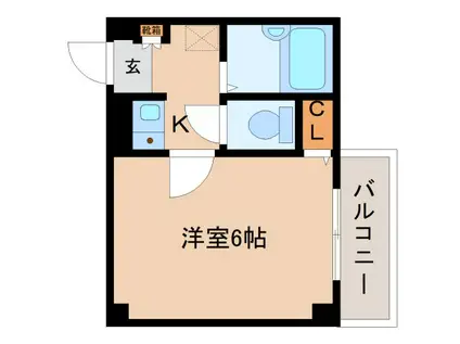 ラポールIII(1K/3階)の間取り写真