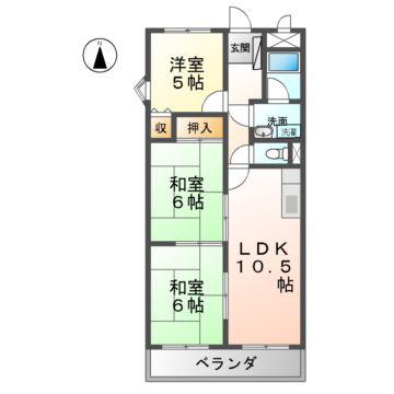 トラストホーム新清洲(3LDK/2階)の間取り写真