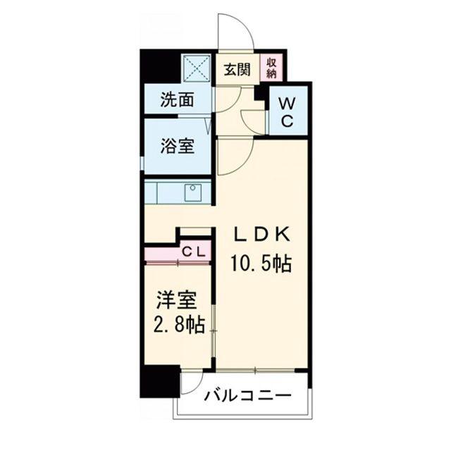 グランフェリーチェ・ナイン(1LDK/14階)の間取り写真