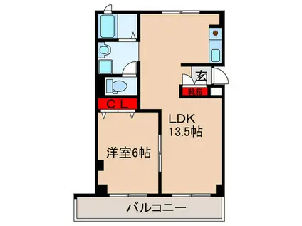 グランドメゾン花屋敷(1LDK/4階)の間取り写真