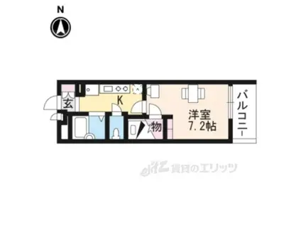 レオパレス今屋敷(1K/1階)の間取り写真