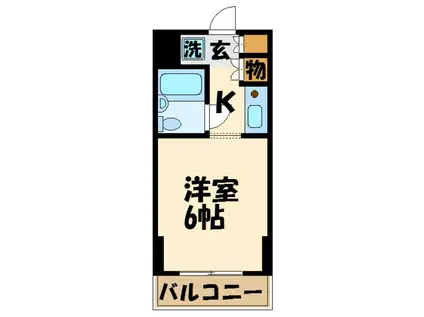 メインステージ多摩川駅前(1K/4階)の間取り写真