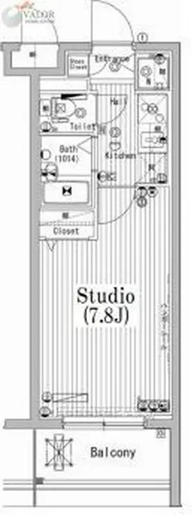 グランド・ガーラ横濱万世町 7階階 間取り