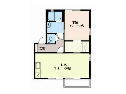 Fルミエール(1LDK/1階)の間取り写真