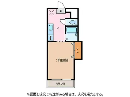 メゾンラポルト(1K/2階)の間取り写真