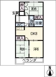 メゾン松本 III(3DK/3階)の間取り写真