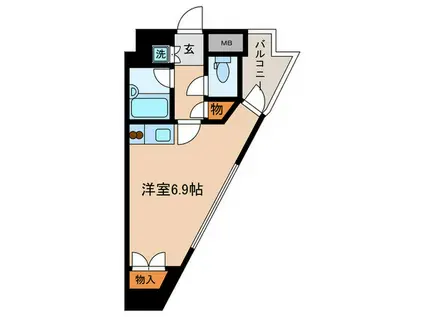 ビーロット小石川レジデンス(ワンルーム/5階)の間取り写真