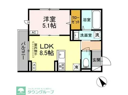 MAISON COCORU(1LDK/3階)の間取り写真