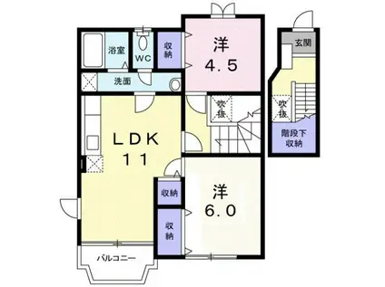 FAIN MOTION.II(2LDK/2階)の間取り写真