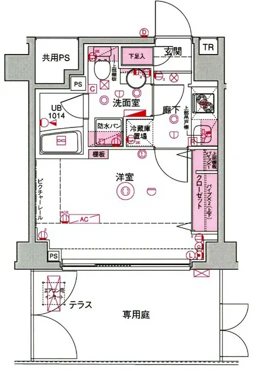 ブライズ東雪谷アジールコート 1階階 間取り