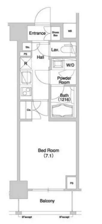グラマシー横濱関内 8階階 間取り