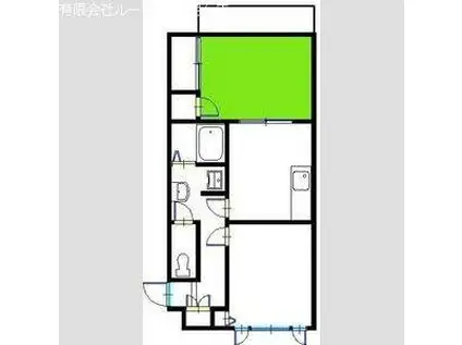 カサベルデTYO I(2DK/2階)の間取り写真