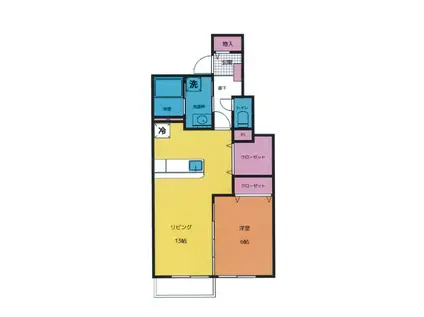 レジーナレジデンスII(1LDK/1階)の間取り写真