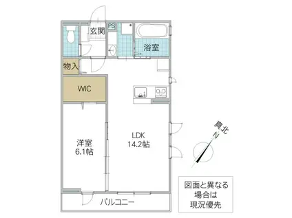 エースコート I(1LDK/3階)の間取り写真