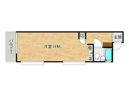 ARCHE(ワンルーム/7階)の間取り写真