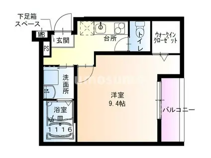 フジパレス大物公園I番館(1K/1階)の間取り写真